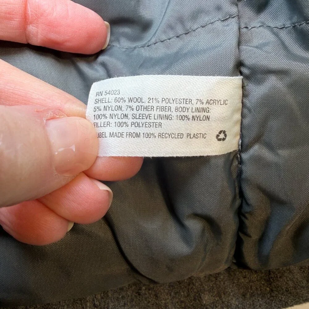 BABY GAP Gray Wool Double Breasted Pea Coat 18-24 Mos
